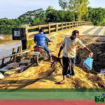 নেত্রকোনা কলমাকান্দায় রুসু ব্রিজের মাটি ধসে দুর্ভোগে জনজীবন