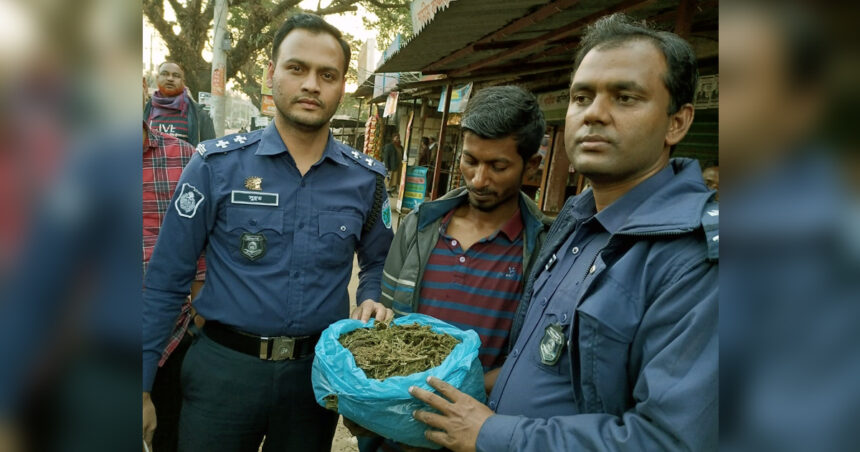 শ্রীমঙ্গলে ১কেজি গাঁজাসহ আটক ১