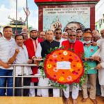 বাংলাদেশ আওয়ামী লীগের প্রতিষ্ঠা বার্ষিকী উপলক্ষে ঝিকরগাছা উপজেলা আওয়ামী লীগের বঙ্গবন্ধু মুরালে পুষ্প মাল্য অর্পণ