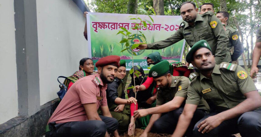 শ্রীমঙ্গলে আনসার ও ভিডিপি বৃক্ষরোপণ কর্মসূচি