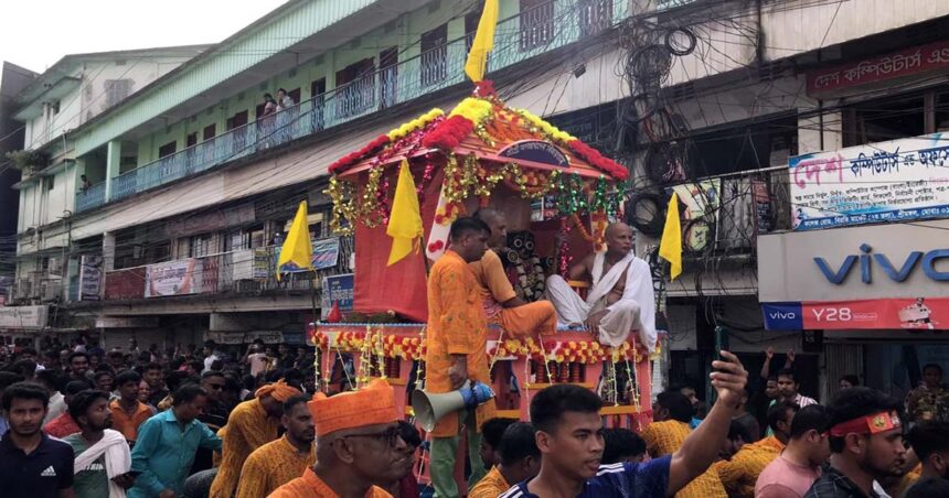 শ্রীমঙ্গলে সনাতন ধর্মাবলম্বীদের রথযাত্রা উৎসব পালিত