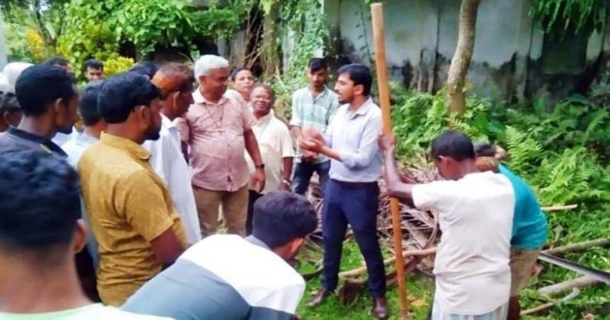 দীর্ঘদিনের জমির সীমানার বিরোধ নিষ্পত্তি করলো প্রশাসন