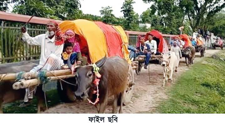 কালের আবর্তনে ও প্রযুক্তির ছোঁয়ায় হারিয়ে যেতে বসেছে ঐতিহ্যবাহী গরুর গাড়ি ও গাড়িয়াল পেশা